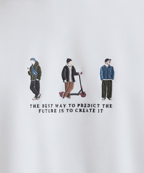 tk.TAKEO KIKUCHI（ティーケータケオキクチ）の「ピープル刺繍スウェット（スウェット・メンズ・ホワイト/ライトグリーン/ブラック・02/03/04）」の7枚目の写真