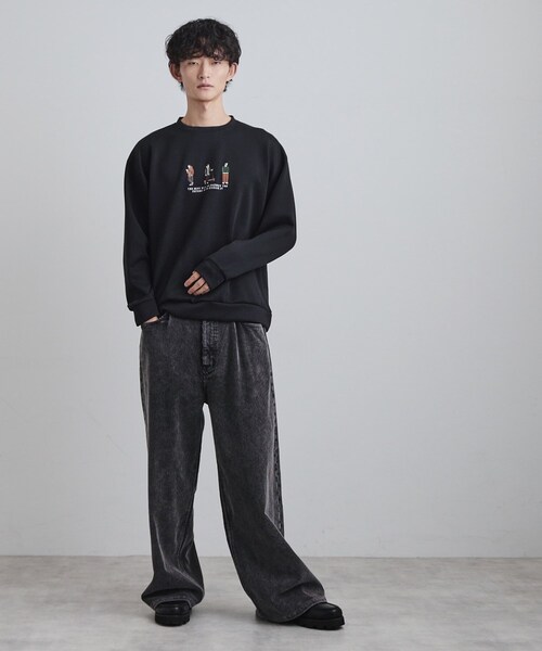 tk.TAKEO KIKUCHI（ティーケータケオキクチ）の「ピープル刺繍スウェット（スウェット・メンズ・ホワイト/ライトグリーン/ブラック・02/03/04）」の9枚目の写真