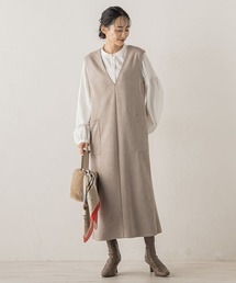Droite lautreamont | マシュマロスウェードワンピース≪手洗い可能≫(ワンピース)