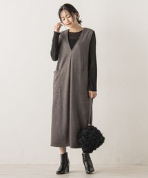 Droite lautreamont | マシュマロスウェードワンピース≪手洗い可能≫(ワンピース)