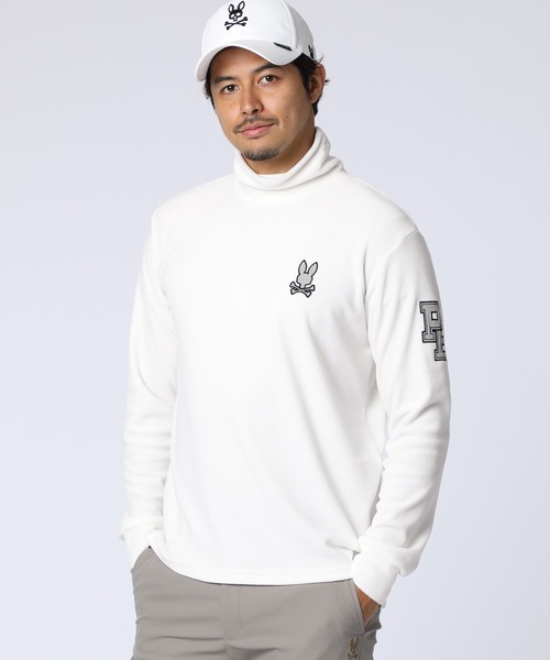 Psycho Bunny（サイコバニー）の「[GOLF]アウトラインロゴ タートルネックロングスリーブＴシャツ（Tシャツ/カットソー・メンズ・ブラック/ライトグレー/ホワイト/オレンジ・MEDIUM/LARGE/X-LARGE）」の2枚目の写真