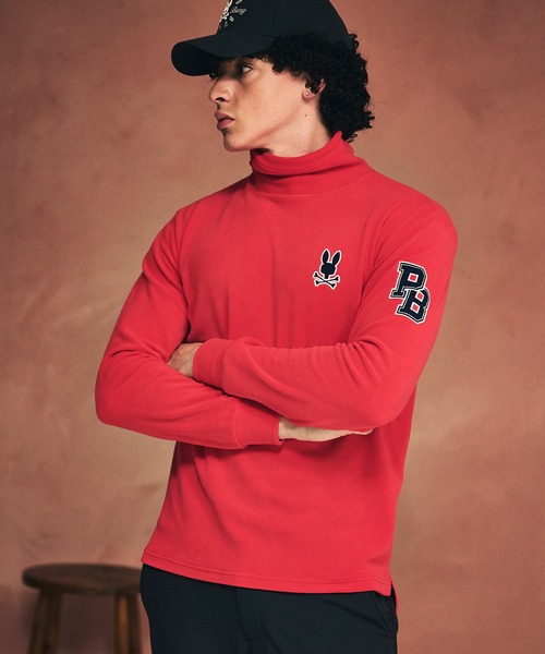 Psycho Bunny（サイコバニー）の「[GOLF]アウトラインロゴ タートルネックロングスリーブＴシャツ（Tシャツ/カットソー・メンズ・ブラック/ライトグレー/ホワイト/オレンジ・MEDIUM/LARGE/X-LARGE）」の4枚目の写真