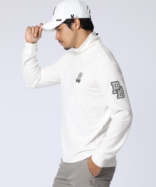 Psycho Bunny（サイコバニー）の「[GOLF]アウトラインロゴ タートルネックロングスリーブＴシャツ（Tシャツ/カットソー・メンズ・ブラック/ライトグレー/ホワイト/オレンジ・MEDIUM/LARGE/X-LARGE）」の8枚目の写真