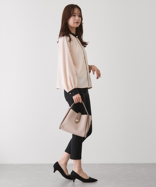 Jayro(ジャイロ)の「バイカラーブラウス(シャツ/ブラウス・レディース・ベージュ/ブルー系その他/ブルー系その他6/ホワイト系その他2/グレー・M)」の14枚目の写真