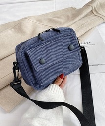 Corduro Pocketコーデュロイプチショルダーバッグ