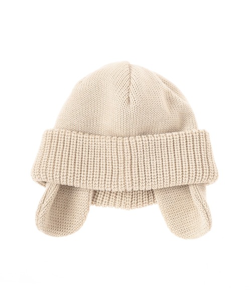 KIJIMA TAKAYUKI（キジマ　タカユキ）の「MERINO WOOL EAR WATCH CAP MKNY252008（キャップ・レディース・ベージュ/グレー/ブラック・ONE SIZE）」の5枚目の写真