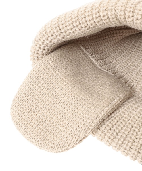 KIJIMA TAKAYUKI（キジマ　タカユキ）の「MERINO WOOL EAR WATCH CAP MKNY252008（キャップ・レディース・ベージュ/グレー/ブラック・ONE SIZE）」の7枚目の写真