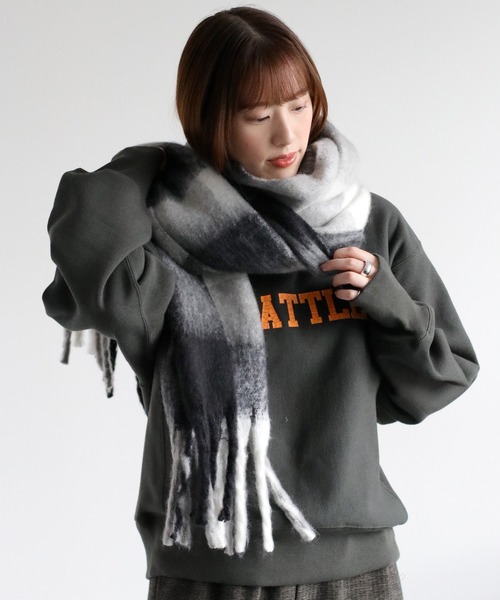 cepo（セポ）の「バルキーチェックマフラー（マフラー・レディース・ブラウン/ブラック/マルチ・FREE）」の20枚目の写真