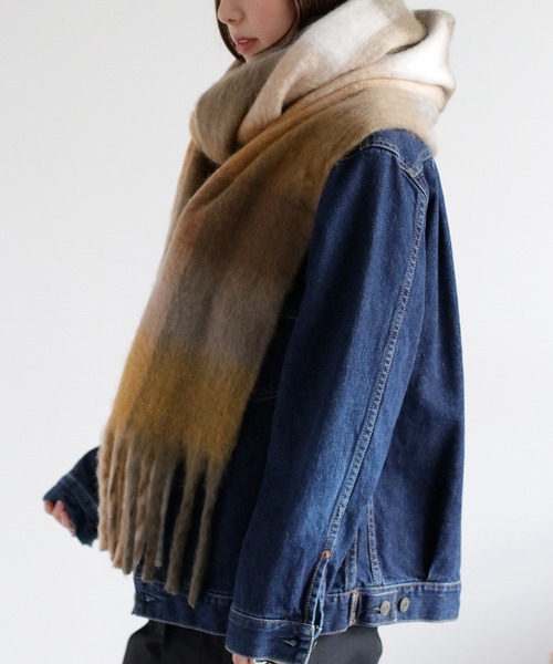 cepo（セポ）の「バルキーチェックマフラー（マフラー・レディース・ブラウン/ブラック/マルチ・FREE）」の16枚目の写真