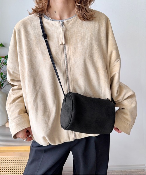 CURA CLOSET(キュラ クローゼット)の「【ema.217 select】2wayショルダーポシェット(ショルダーバッグ・レディース・ブラック/ベージュ/レッド/ブラウン・フリー)」の6枚目の写真