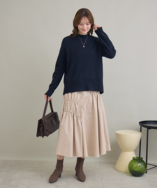 KATHARINE ROSS(キャサリンロス)の「【KATHARINE ROSS】イレギュラーギャザースカート(スカート・レディース・グレイッシュベージュ/ブラック・FREE)」の10枚目の写真