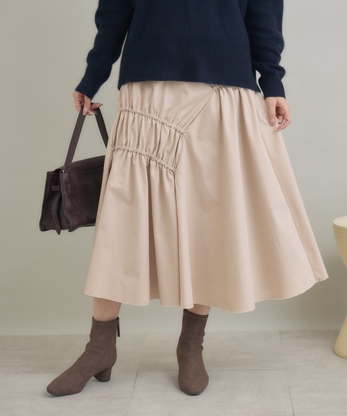 KATHARINE ROSS(キャサリンロス)の「【KATHARINE ROSS】イレギュラーギャザースカート(スカート・レディース・グレイッシュベージュ/ブラック・FREE)」の12枚目の写真