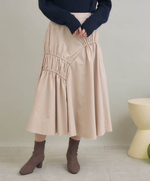 KATHARINE ROSS(キャサリンロス)の「【KATHARINE ROSS】イレギュラーギャザースカート(スカート・レディース・グレイッシュベージュ/ブラック・FREE)」の14枚目の写真