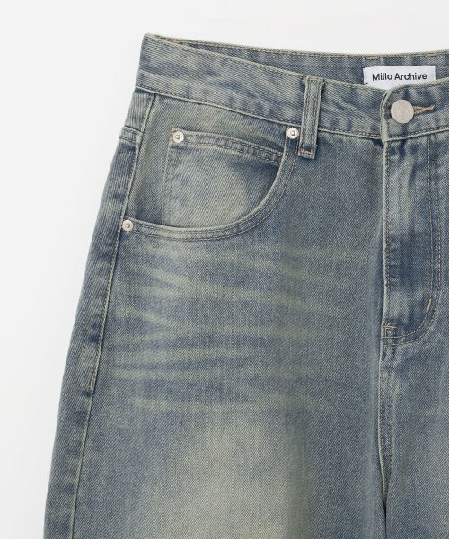 Millo Archive(ミロ アーカイブ)の「ルーズストレートデニムパンツ【フェードブルー】(デニムパンツ・メンズ・その他・MEDIUM/LARGE/X-LARGE)」の4枚目の写真