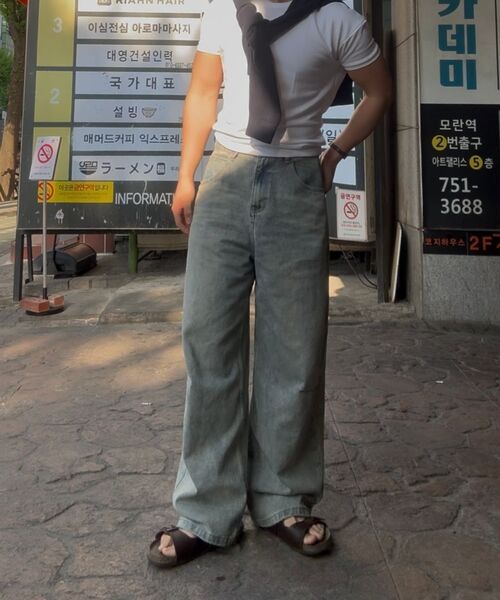 Millo Archive(ミロ アーカイブ)の「ルーズストレートデニムパンツ【フェードブルー】(デニムパンツ・メンズ・その他・MEDIUM/LARGE/X-LARGE)」の16枚目の写真