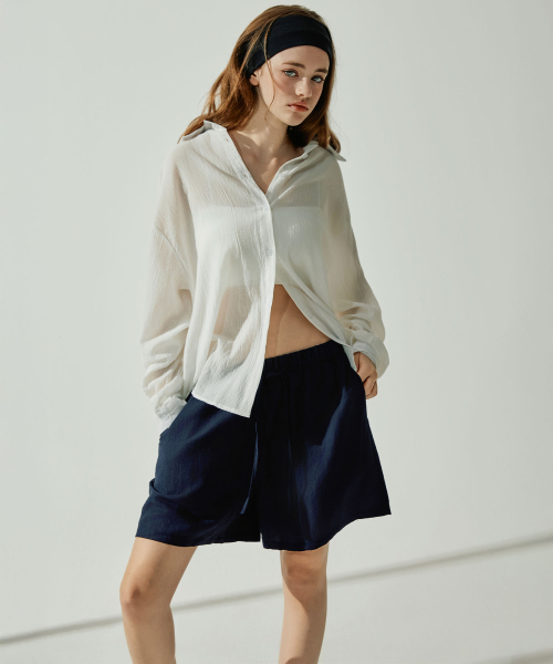 VIKINI VENDER（ビキニベンダー）の「デルラリネンバンディング5部パンツ - ネイビー（その他パンツ・レディース・その他・ONE SIZE）」の8枚目の写真