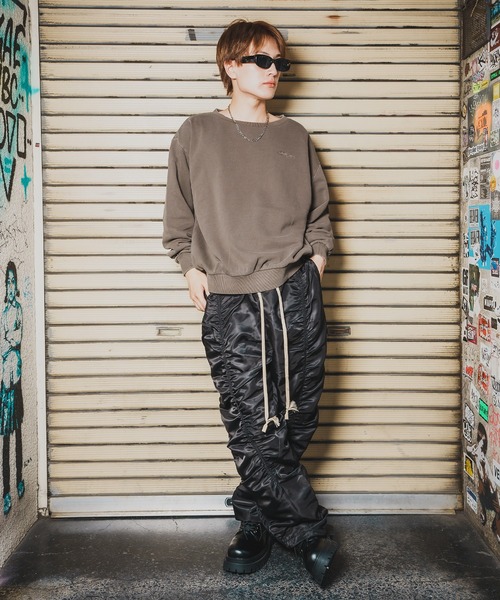SIDEWAY STANCE(サイドウェイスタンス)の「【SIDEWAY STANCE】ピグメント スウェット プルオーバー トレーナー(スウェット・メンズ・ブラウン/ブラック・MEDIUM/SMALL/X-LARGE/LARGE)」の10枚目の写真