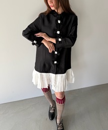 SANSeLF | 【SANSeLF】 リボンデコレートワンピース サテンライク saw25a058(ワンピース)