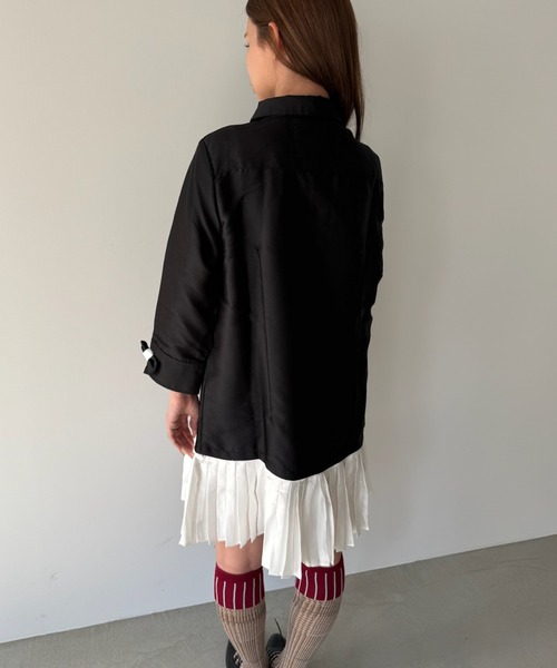 SANSeLF（サンセルフ）の「【SANSeLF】 リボンデコレートワンピース サテンライク saw25a058（ワンピース・レディース・ブラック・FREE）」の14枚目の写真