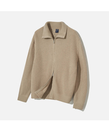 ジップアップ」に該当するメンズのニット/セーター（ベージュ系