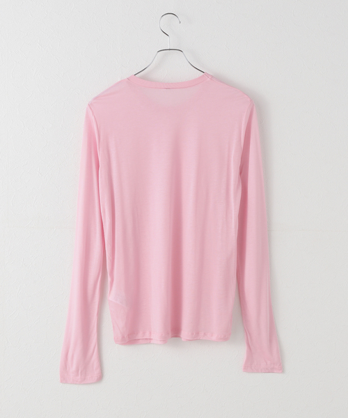 EMILY WEEK(エミリーウィーク)の「【BASERANGE/ベースレンジ】LONG SLEEVE TEE / TTLS-BL-WI25(Tシャツ/カットソー・レディース・ピンク・SMALL)」の2枚目の写真