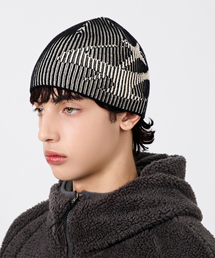 DIMITRI BLACK（ディミトリブラック）の「VLADシンボルロゴツートンニットビーニー_ブラック（ニットキャップ/ビーニー）」