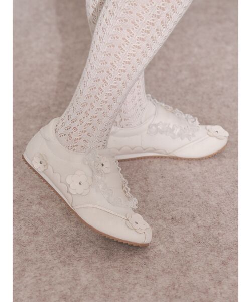 お花いっぱいフラットスニーカー（スニーカー）｜merry jenny（メリー