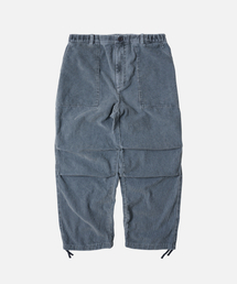 CORDUROY BANDING WIDE FATIGUE PANTS _ NAVY