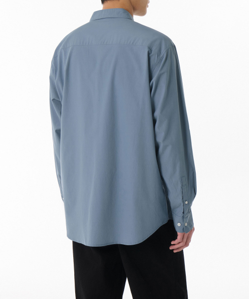 MUSINSA STANDARD（ムシンサスタンダード）の「リラックスドCRシャツ[ダスティスカイブルー]（シャツ/ブラウス・メンズ・その他・XX-LARGE/SMALL/MEDIUM/LARGE/X-LARGE）」の2枚目の写真