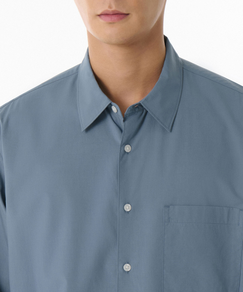 MUSINSA STANDARD（ムシンサスタンダード）の「リラックスドCRシャツ[ダスティスカイブルー]（シャツ/ブラウス・メンズ・その他・XX-LARGE/SMALL/MEDIUM/LARGE/X-LARGE）」の3枚目の写真