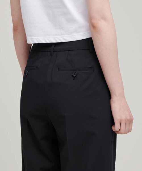 MUSINSA STANDARD WOMAN（ムシンサスタンダードウーマン）の「[クールタンダード] ウィメンズ ストレート ヒドゥンバンディング スラックス [ブラック]（スラックス・レディース・その他・24/25/26/28/27/29/30/31/32/34）」の7枚目の写真