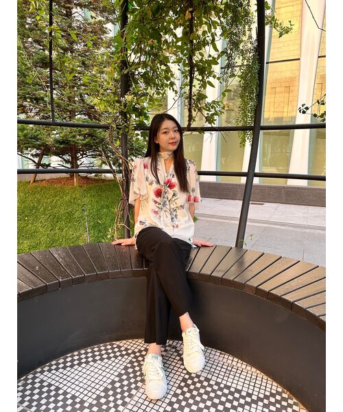 MUSINSA STANDARD WOMAN（ムシンサスタンダードウーマン）の「[クールタンダード] ウィメンズ ストレート ヒドゥンバンディング スラックス [ブラック]（スラックス・レディース・その他・24/25/26/28/27/29/30/31/32/34）」の10枚目の写真