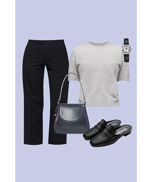MUSINSA STANDARD WOMAN（ムシンサスタンダードウーマン）の「[クールタンダード] ウィメンズ ストレート ヒドゥンバンディング スラックス [ブラック]（スラックス・レディース・その他・24/25/26/28/27/29/30/31/32/34）」の12枚目の写真