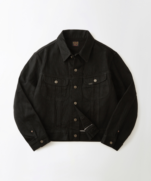 OUTSTANDING(アウトスタンディング)の「50S WESTERN RIDER SELVEDGE JACKET_BLACK(デニムジャケット・メンズ・その他・SMALL/MEDIUM/LARGE)」の1枚目の写真