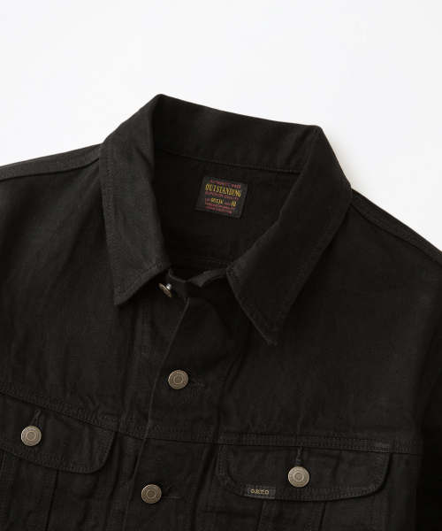 OUTSTANDING(アウトスタンディング)の「50S WESTERN RIDER SELVEDGE JACKET_BLACK(デニムジャケット・メンズ・その他・SMALL/MEDIUM/LARGE)」の3枚目の写真