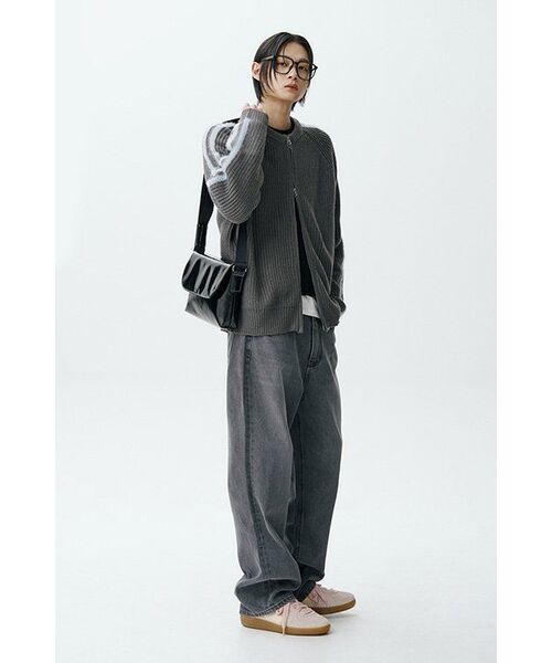 TRILLION(トリリオン)の「ウォッシャブルヘアリーブラシトラックジップアップニット(チャコール)(ニット/セーター・レディース・その他・MEDIUM/LARGE/X-LARGE)」の11枚目の写真