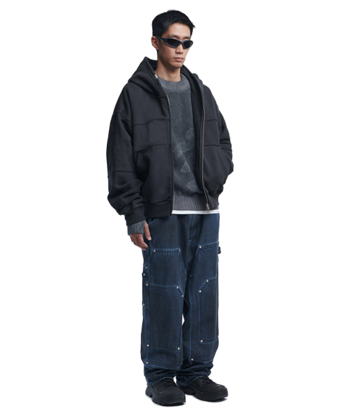 NOMANUAL(NOMANUAL)の「TRIPLE KNEE DYED WORK PANTS - DYED BLUE(デニムパンツ・レディース・その他・SMALL/MEDIUM/LARGE)」の3枚目の写真