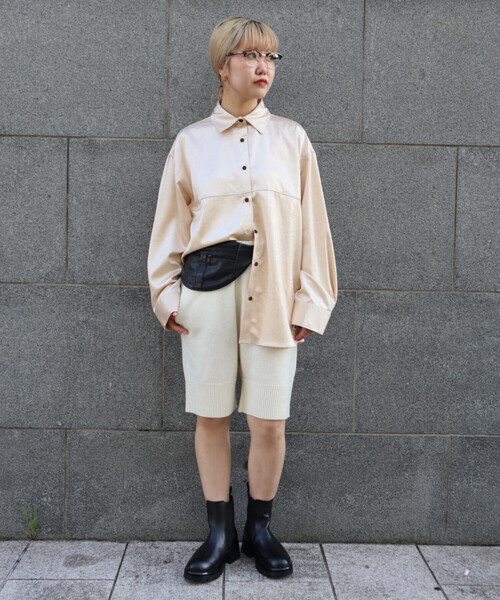 FREAK'S STORE(フリークスストア)の「Knit Bike Shorts/ニット バイクショーツ<セットアップ対応>(その他パンツ・レディース・オフホワイト/グレー/ネイビー・フリ-)」の19枚目の写真