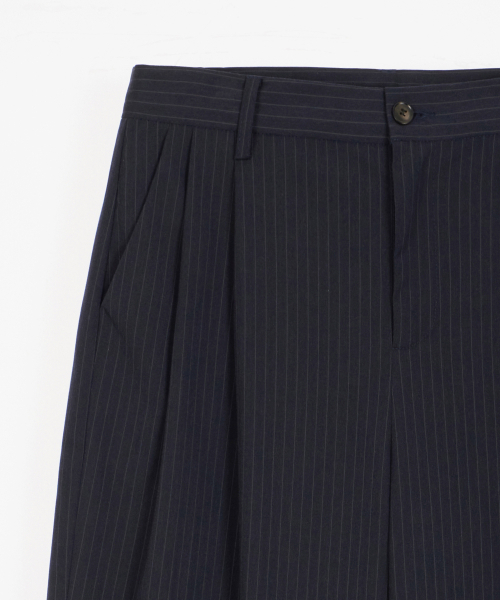 GLW(ジーエルダブリュ)の「ツータックワイドストライプスラックスネイビー(スラックス・レディース・その他・LARGE/SMALL/MEDIUM)」の11枚目の写真