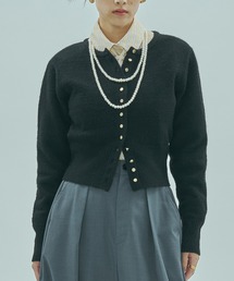 ROSE BUD（ローズバッド）の「CROPPED KNIT CARDIGAN（カーディガン/ボレロ）」