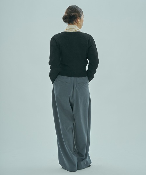 ROSE BUD(ローズバッド)の「CROPPED KNIT CARDIGAN(カーディガン/ボレロ・レディース・ブラック/グレー/イエロー・ONE SIZE)」の9枚目の写真