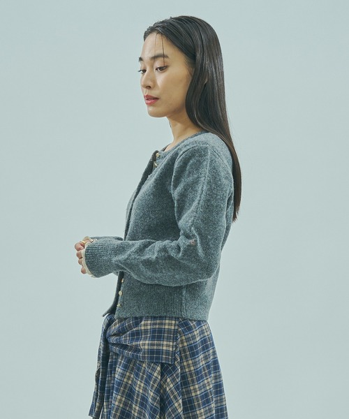 ROSE BUD(ローズバッド)の「CROPPED KNIT CARDIGAN(カーディガン/ボレロ・レディース・ブラック/グレー/イエロー・ONE SIZE)」の12枚目の写真