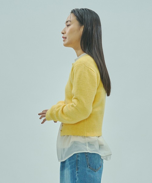 ROSE BUD(ローズバッド)の「CROPPED KNIT CARDIGAN(カーディガン/ボレロ・レディース・ブラック/グレー/イエロー・ONE SIZE)」の20枚目の写真