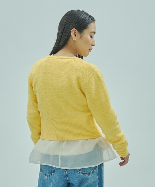 ROSE BUD(ローズバッド)の「CROPPED KNIT CARDIGAN(カーディガン/ボレロ・レディース・ブラック/グレー/イエロー・ONE SIZE)」の21枚目の写真