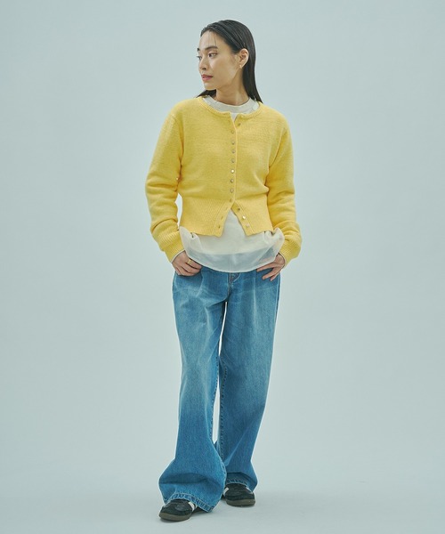 ROSE BUD(ローズバッド)の「CROPPED KNIT CARDIGAN(カーディガン/ボレロ・レディース・ブラック/グレー/イエロー・ONE SIZE)」の22枚目の写真