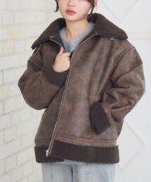 ems excite（エムズエキサイト）の「ボア襟ムートンJK（ムートンコート）」