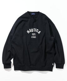 NAUTICA/ノーティカ フェルトパッチ アーチロゴ クルーネック スウェット