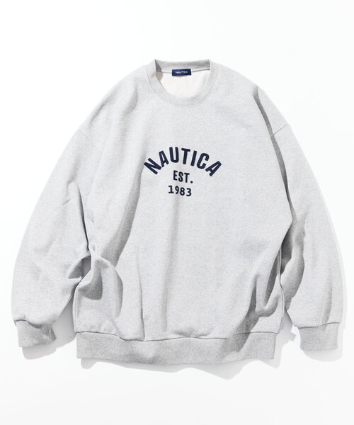 NAUTICA（ノーティカ）の「NAUTICA/ノーティカ フェルトパッチ アーチロゴ クルーネック スウェット（スウェット・メンズ・ライトグレー/ブラック/ネイビー・SMALL/LARGE/MEDIUM/X-LARGE）」の11枚目の写真