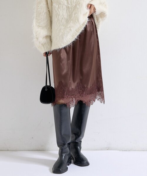 mystic（ミスティック）の「裾レースマルチスカート（スカート・レディース・ブラック/オフホワイト/ブラウン・FREE）」の3枚目の写真