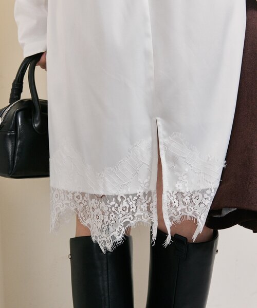 mystic（ミスティック）の「裾レースマルチスカート（スカート・レディース・ブラック/オフホワイト/ブラウン・FREE）」の7枚目の写真